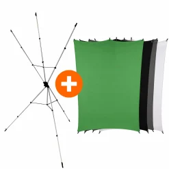 Rollei Hintergründe|Hintergründe-Bundle X-Drop Hintergrund-System + Hintergrund 2,1 x 1,5 m