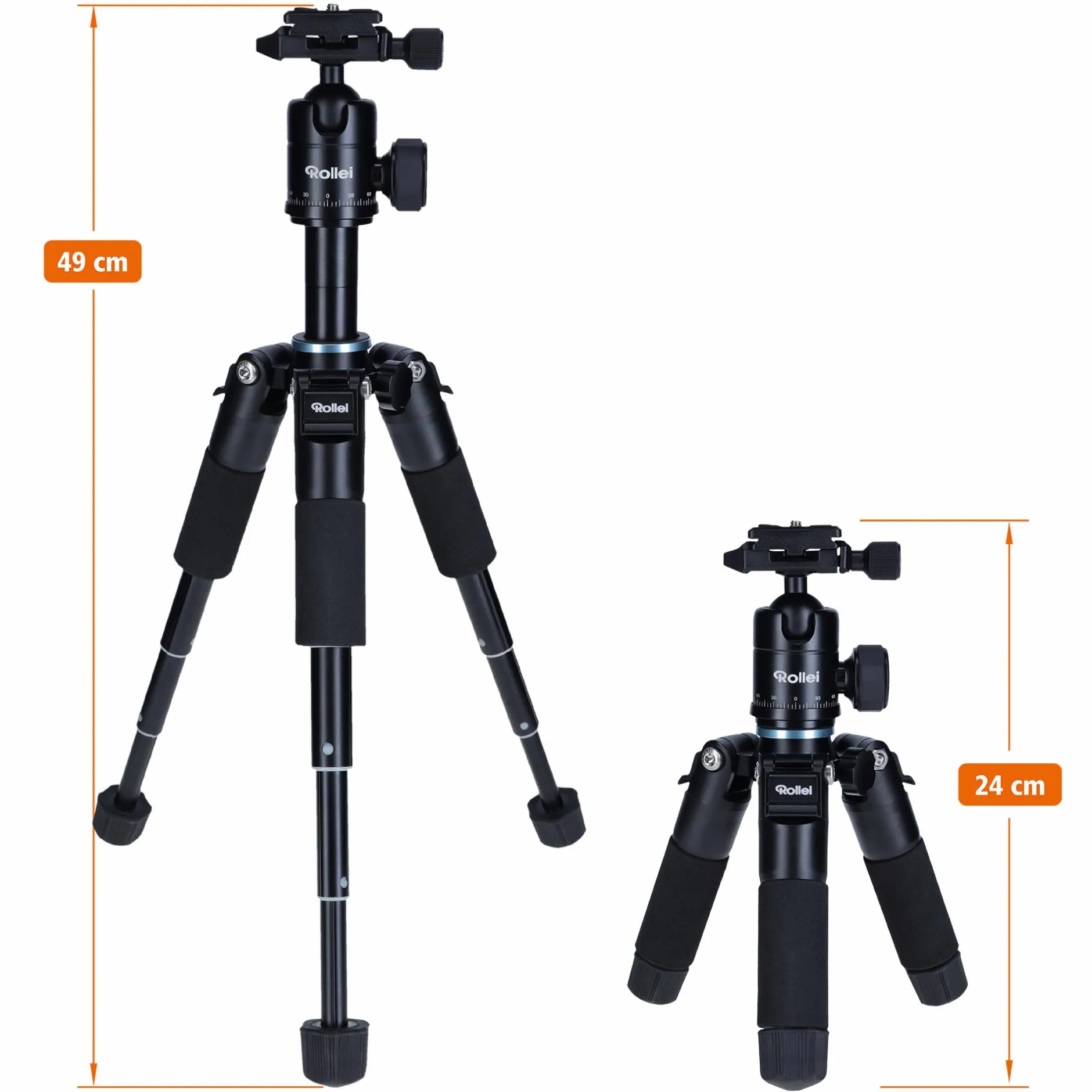 Rollei C-Serie|Tisch- & Ministative-Compact Traveler Mini M-1 Stativ schwarz