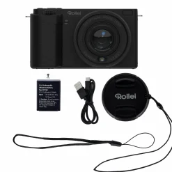 Rollei Digitalkameras-Compactline 10x Flip Screen | 64 MP Digitalkamera mit 4K