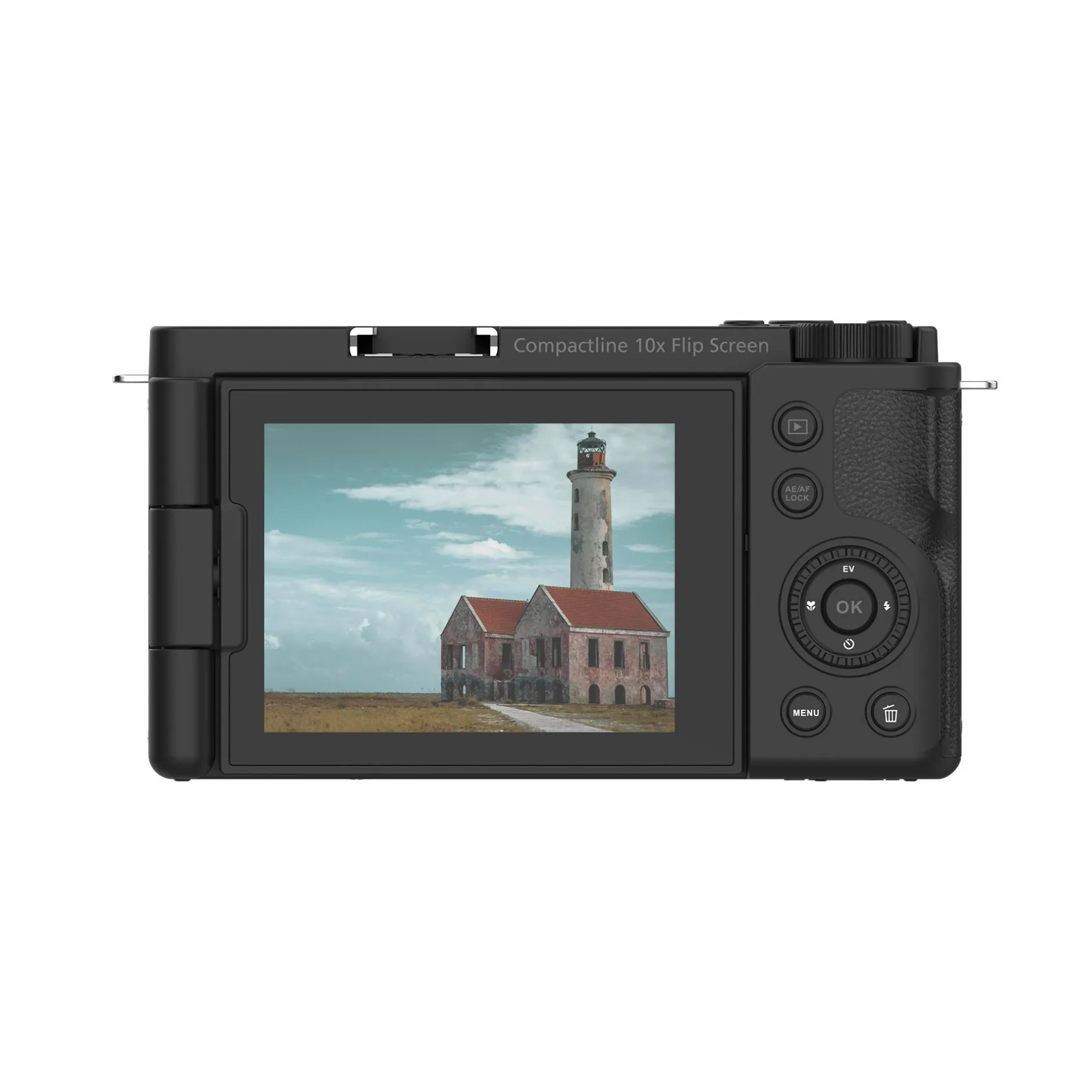 Rollei Digitalkameras-Compactline 10x Flip Screen | 64 MP Digitalkamera mit 4K