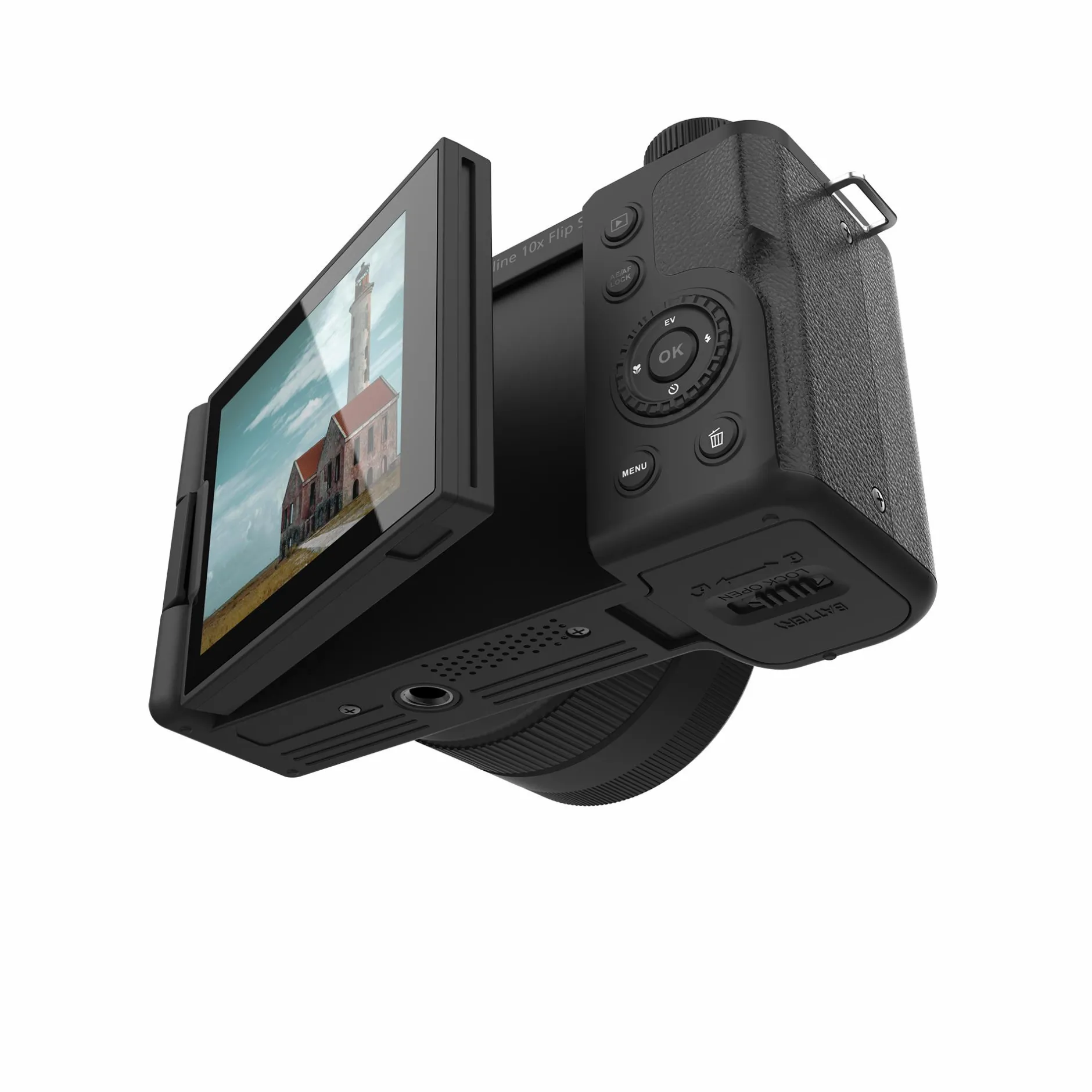 Rollei Digitalkameras-Compactline 10x Flip Screen | 64 MP Digitalkamera mit 4K