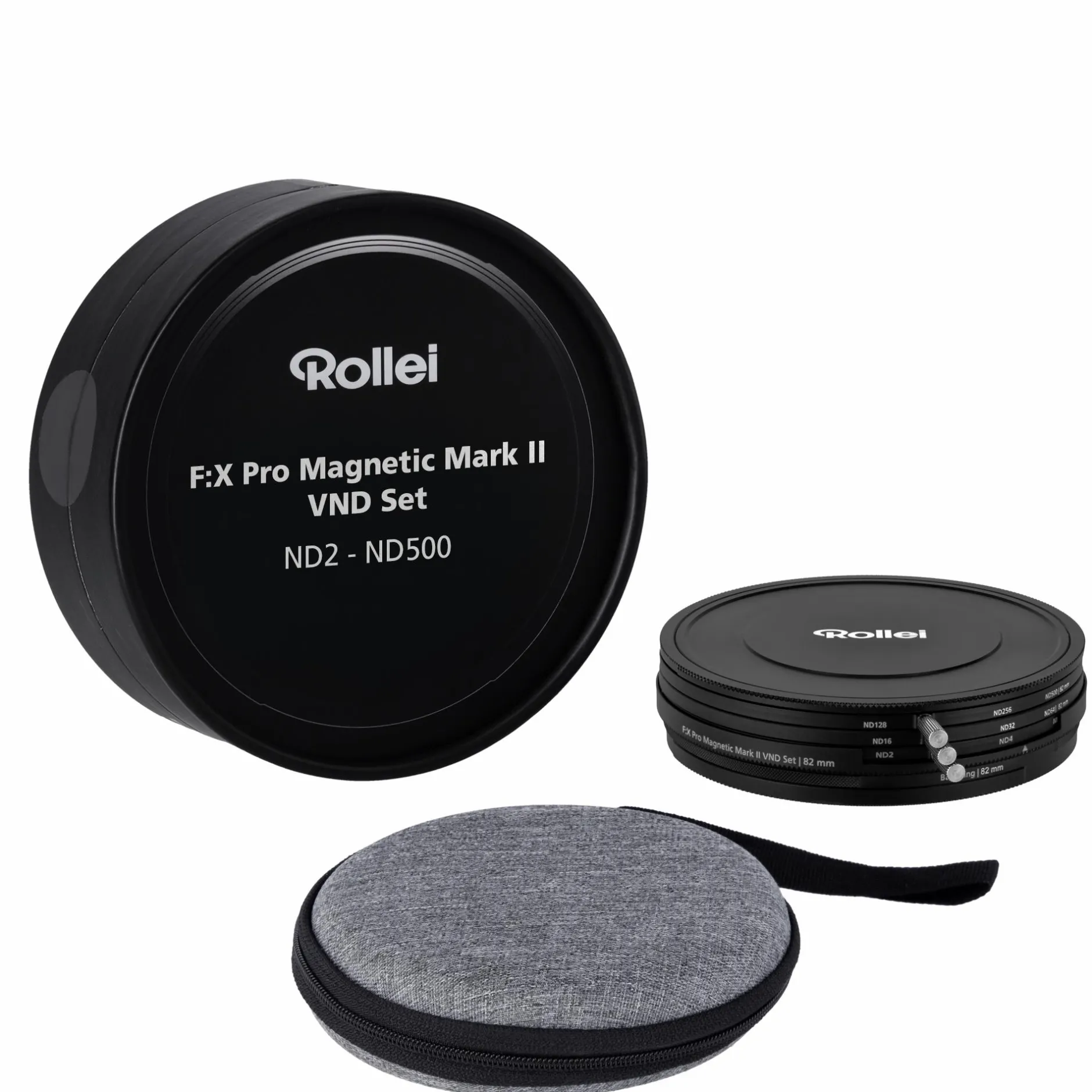Rollei Nd Filter|Magnetische Rundfilter-F:X Pro Magnetische Rundfilter Mark II 82 mm – VND-Set