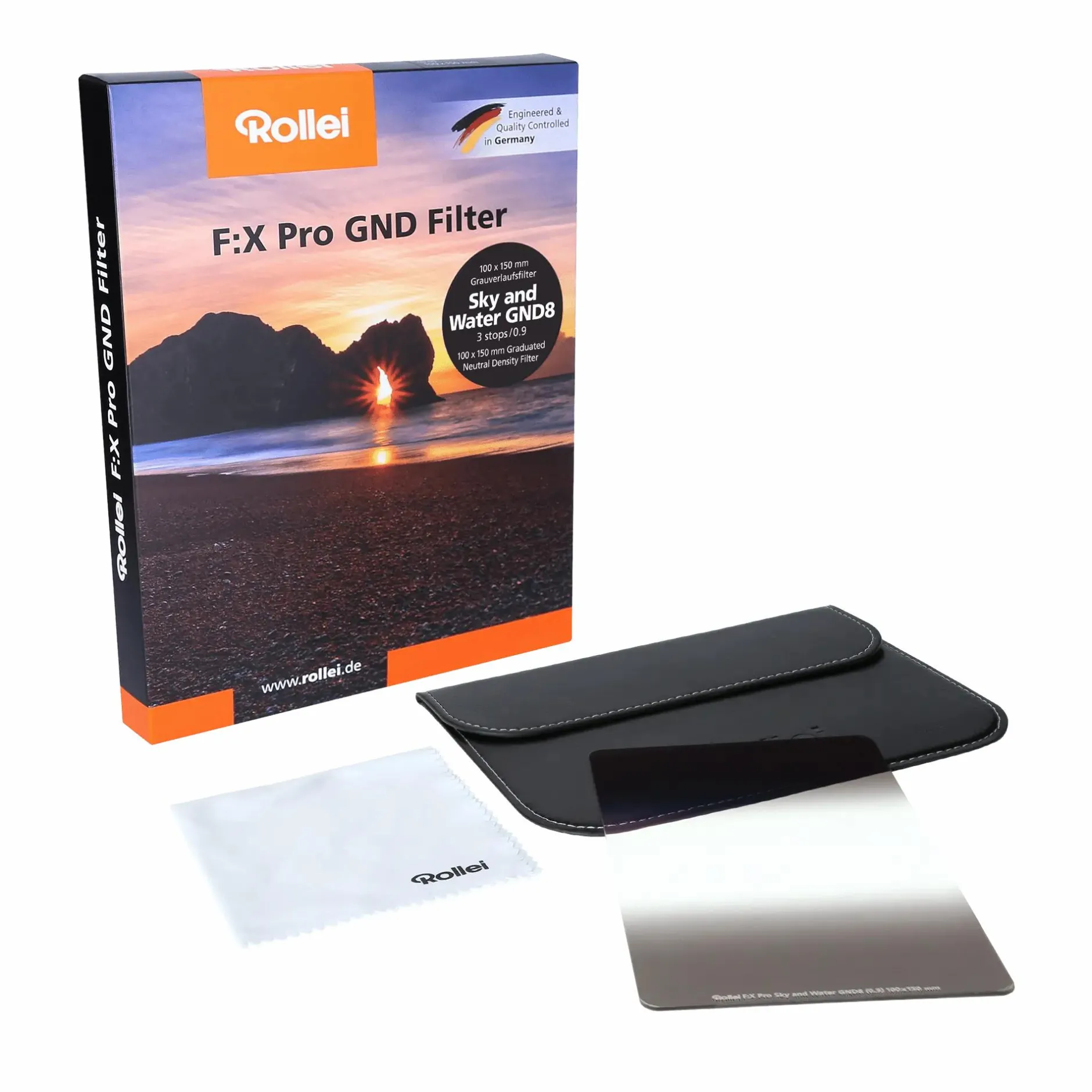 Rollei Verlaufsfilter-F:X Pro Sky and Water GND8 Rechteckfilter - Grauverlaufsfilter