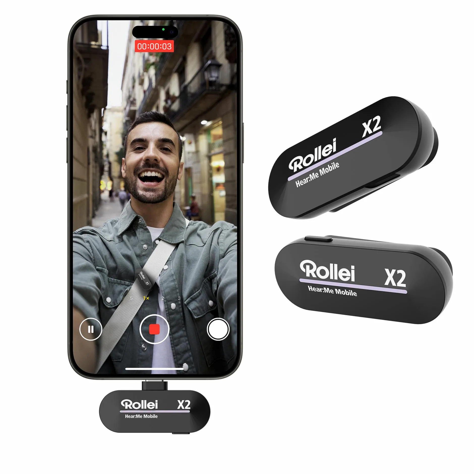 Rollei Mikrofone & Headsets|Headsets & Mikrofone-Hear:Me Mobile | USB-C Plug & Play | Mini Lavalier Mikrofon