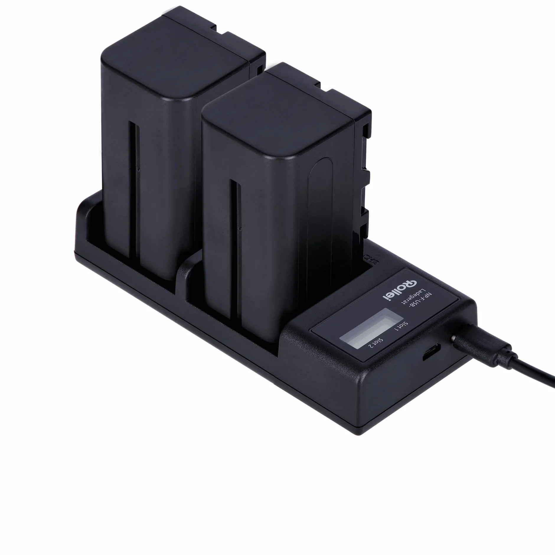 Rollei Akku & Ladegeräte|Led Zubehör-Ladegerät | für NP-F Akkus | Dual Charger