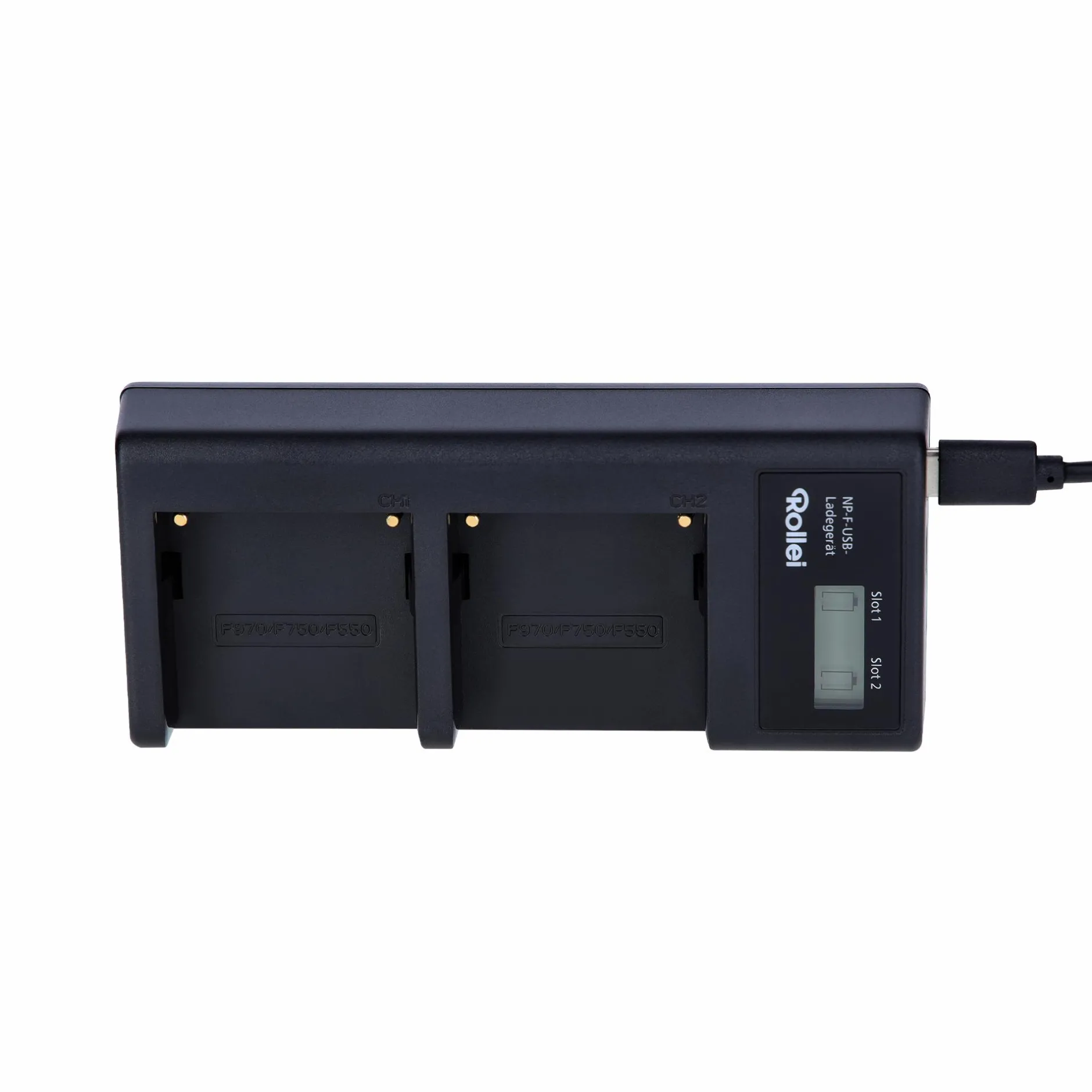 Rollei Akku & Ladegeräte|Led Zubehör-Ladegerät | für NP-F Akkus | Dual Charger