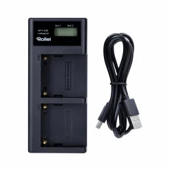 Rollei Akku & Ladegeräte|Led Zubehör-Ladegerät | für NP-F Akkus | Dual Charger