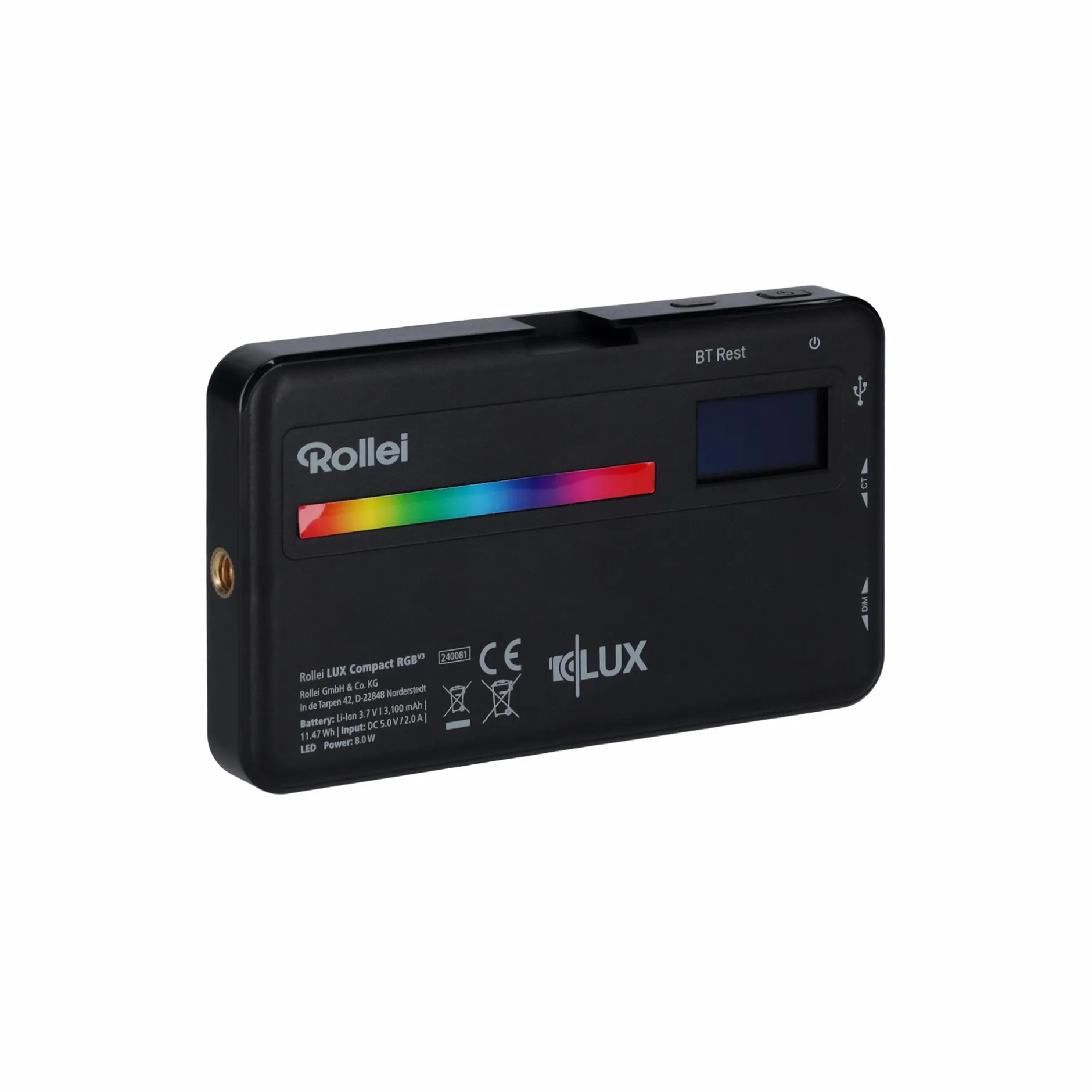 Rollei Pocket Led|Pocket Led-LED-Dauerlicht | Compact RGB | LUX-Serie
