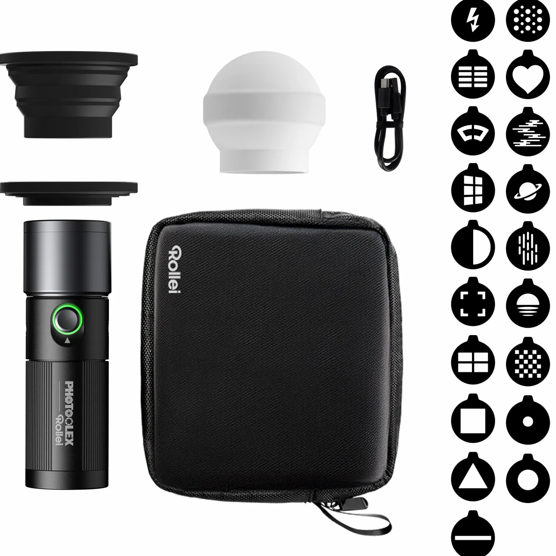 Rollei Pocket Led|Pocket Led-LED-Effekt-Licht I Photoolex Gobo Light