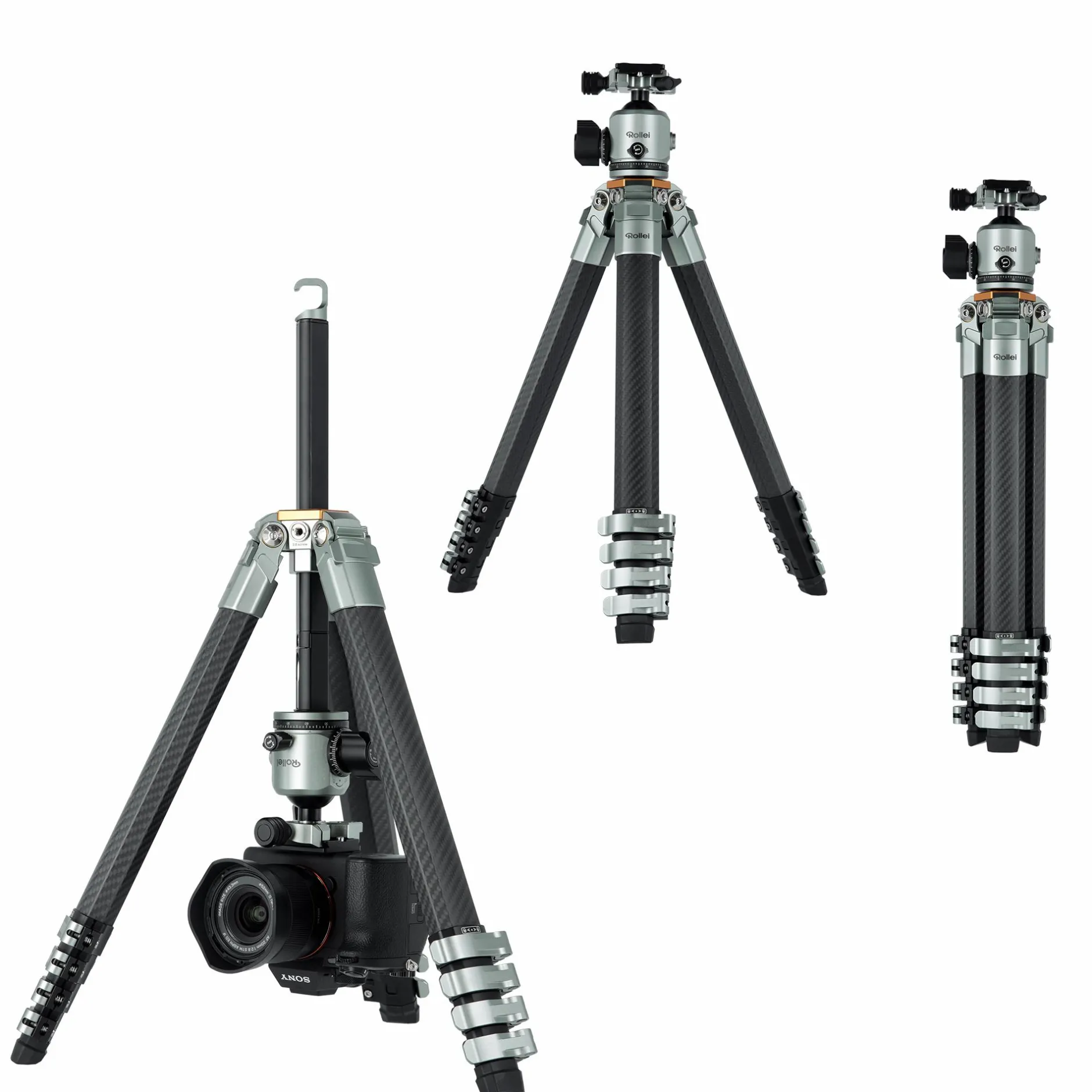 Rollei Reisestative|Dreibeinstative-Lion Rock Traveler Pro inkl. Stativkopf