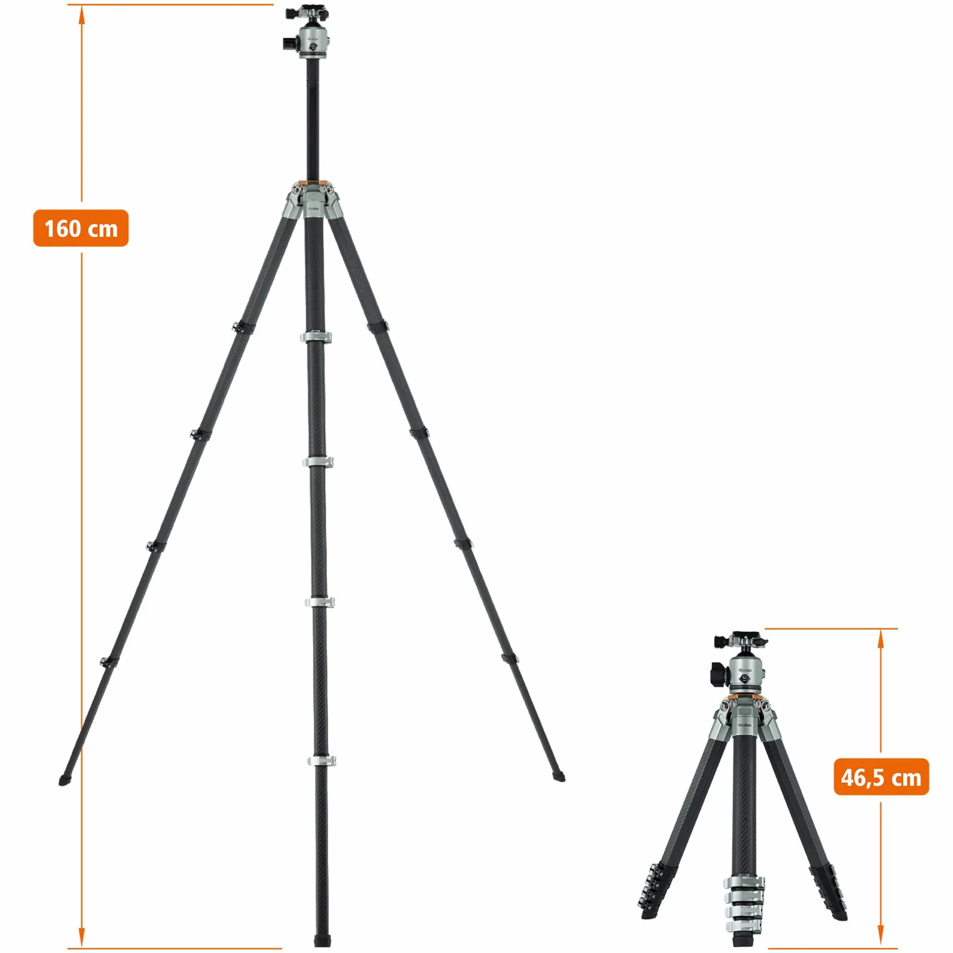 Rollei Reisestative|Dreibeinstative-Lion Rock Traveler Pro inkl. Stativkopf