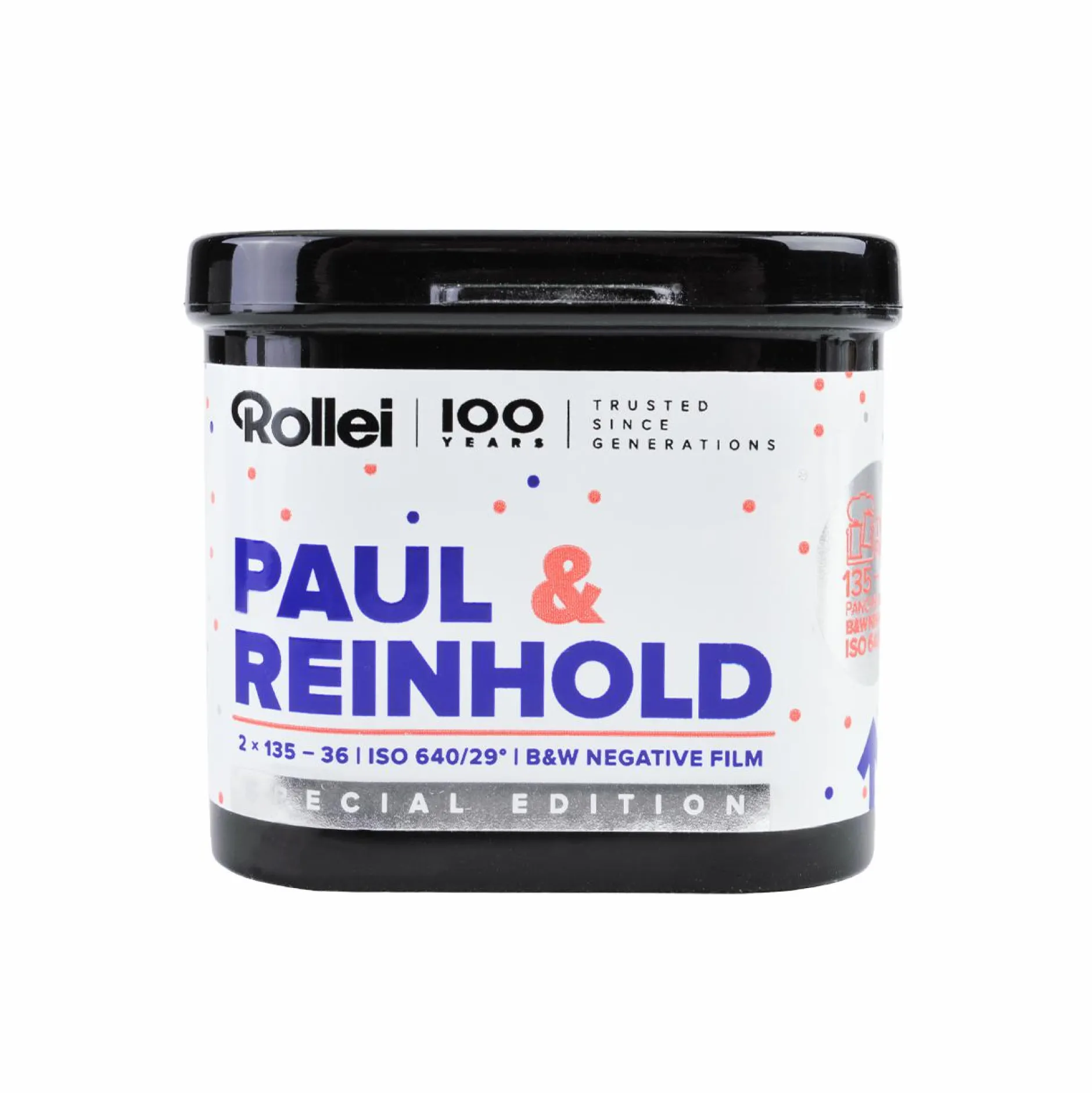 Rollei Analoge Filme-PAUL & REINHOLD Schwarzweiß-Negativfilm | 35 mm | 36 Aufnahmen | ISO 640 Doppelpack