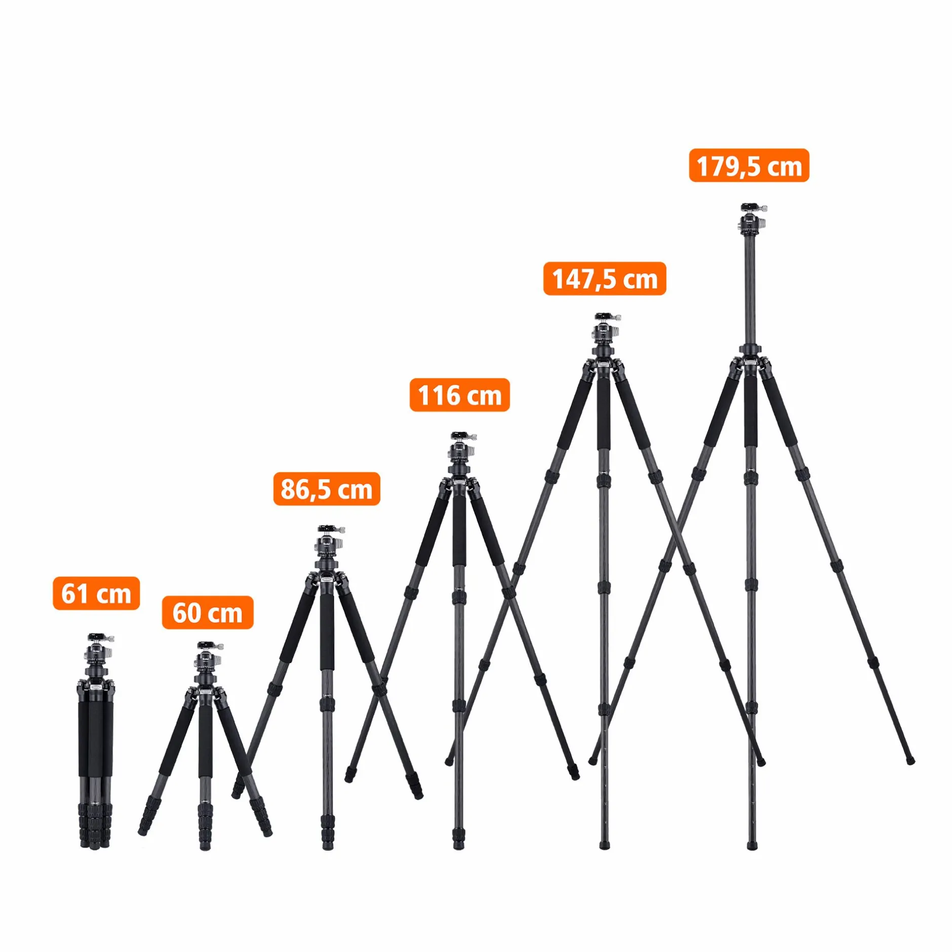 Rollei Dreibeinstative|Rock Solid Serie-Rock Solid Alpha Mark III - Carbon Stativ