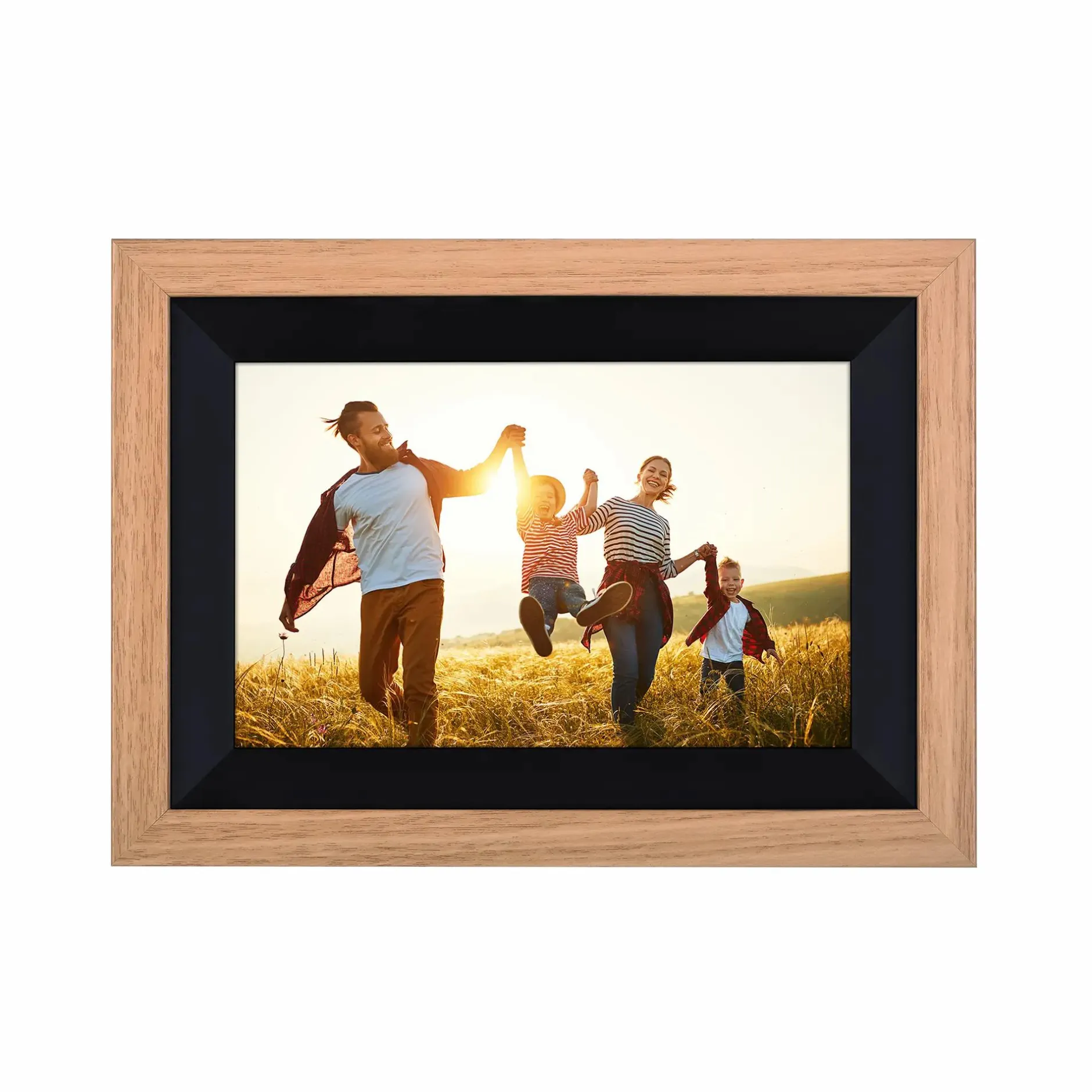 Rollei Digitale Bilderrahmen-Smarter Bilderrahmen | 10" Diagonale | Wifi | Frameo App | Holzrahmen | Modell 105