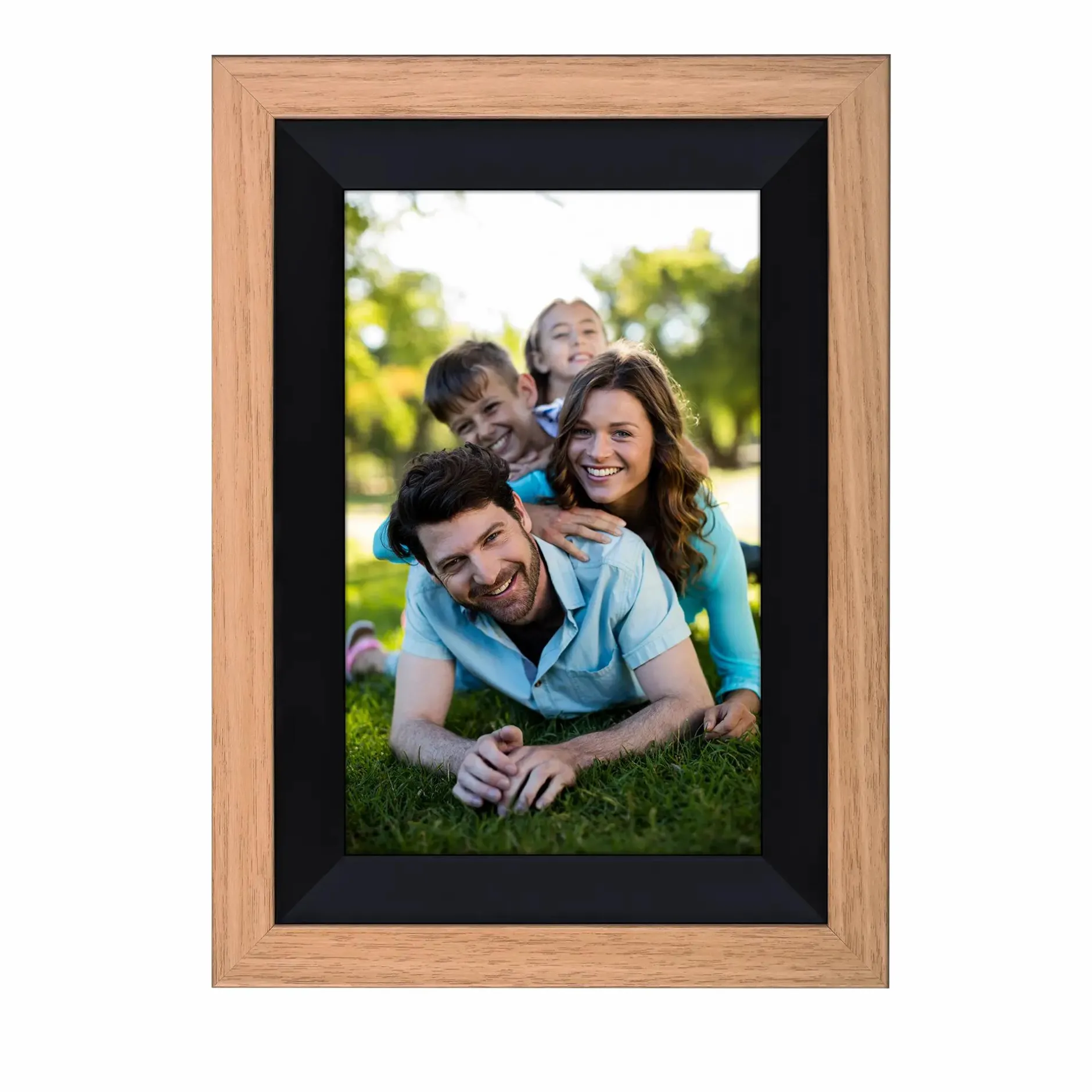 Rollei Digitale Bilderrahmen-Smarter Bilderrahmen | 10" Diagonale | Wifi | Frameo App | Holzrahmen | Modell 105