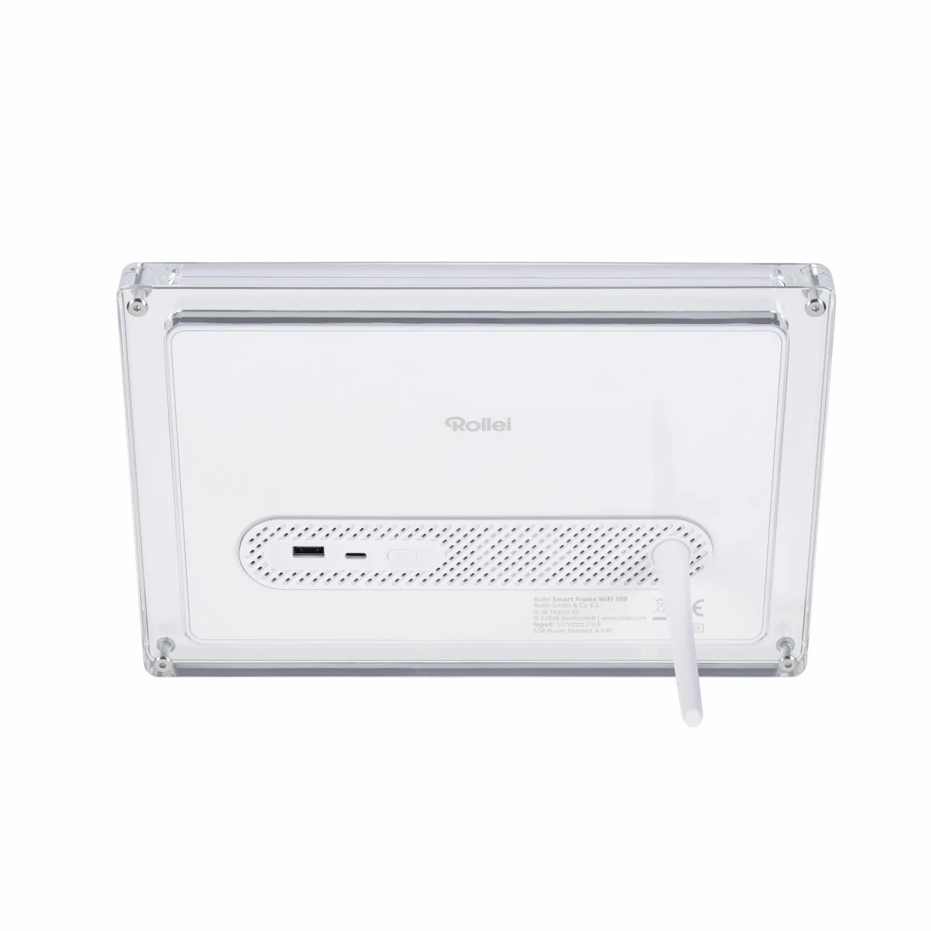 Rollei Digitale Bilderrahmen-Smarter Bilderrahmen | 10,1" Diagonale | WiFi | Frameo App | Acryl | Modell 109