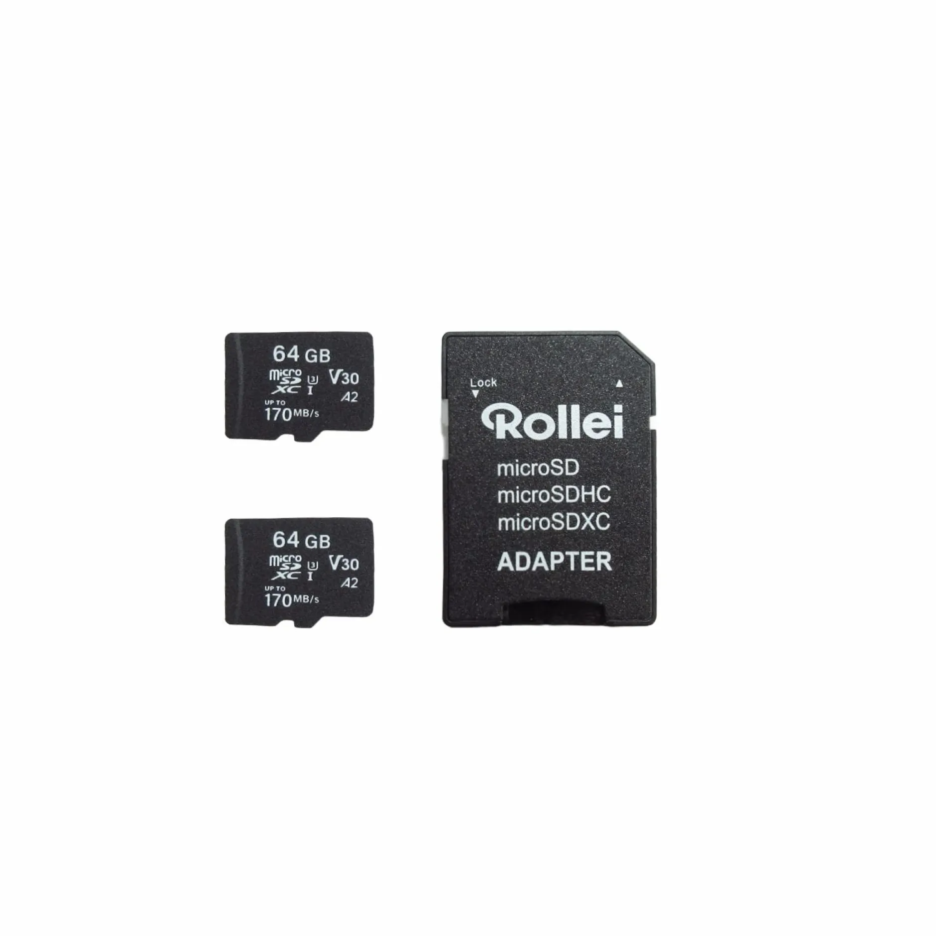 Rollei Speicherkarte-Speicherkarten-Set | 2x64 GB | microSD XC