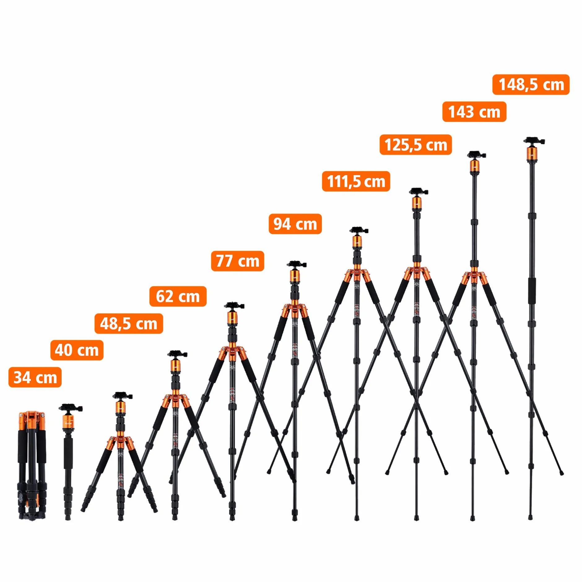 Rollei C-Serie|Reisestative-Stativ | Aluminium | Compact Traveler No. 1