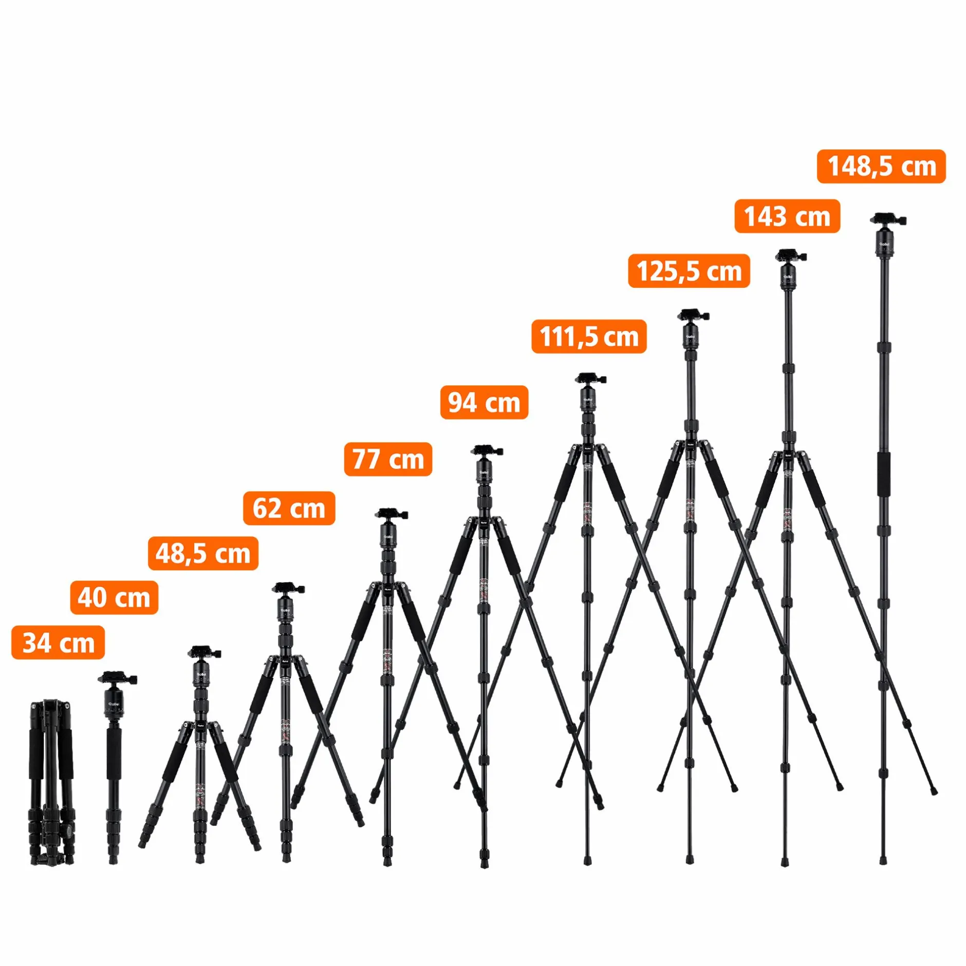 Rollei C-Serie|Reisestative-Stativ | Aluminium | Compact Traveler No. 1