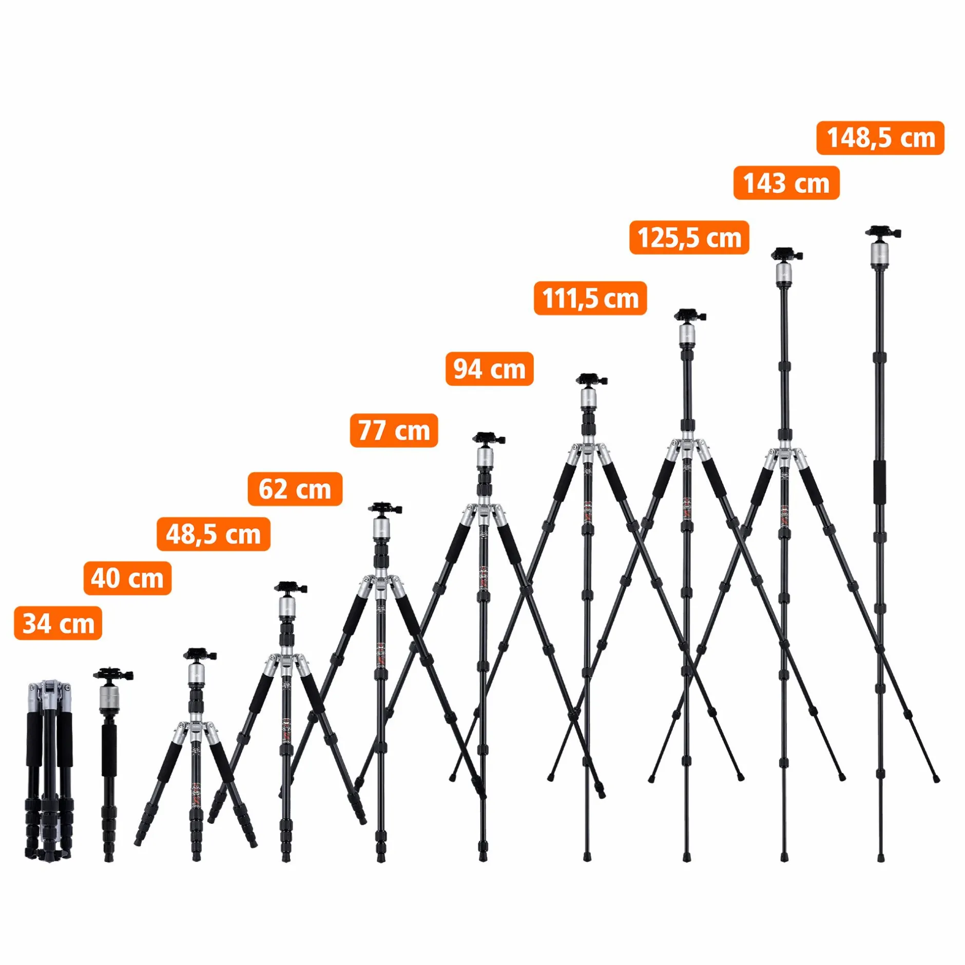 Rollei C-Serie|Reisestative-Stativ | Aluminium | Compact Traveler No. 1