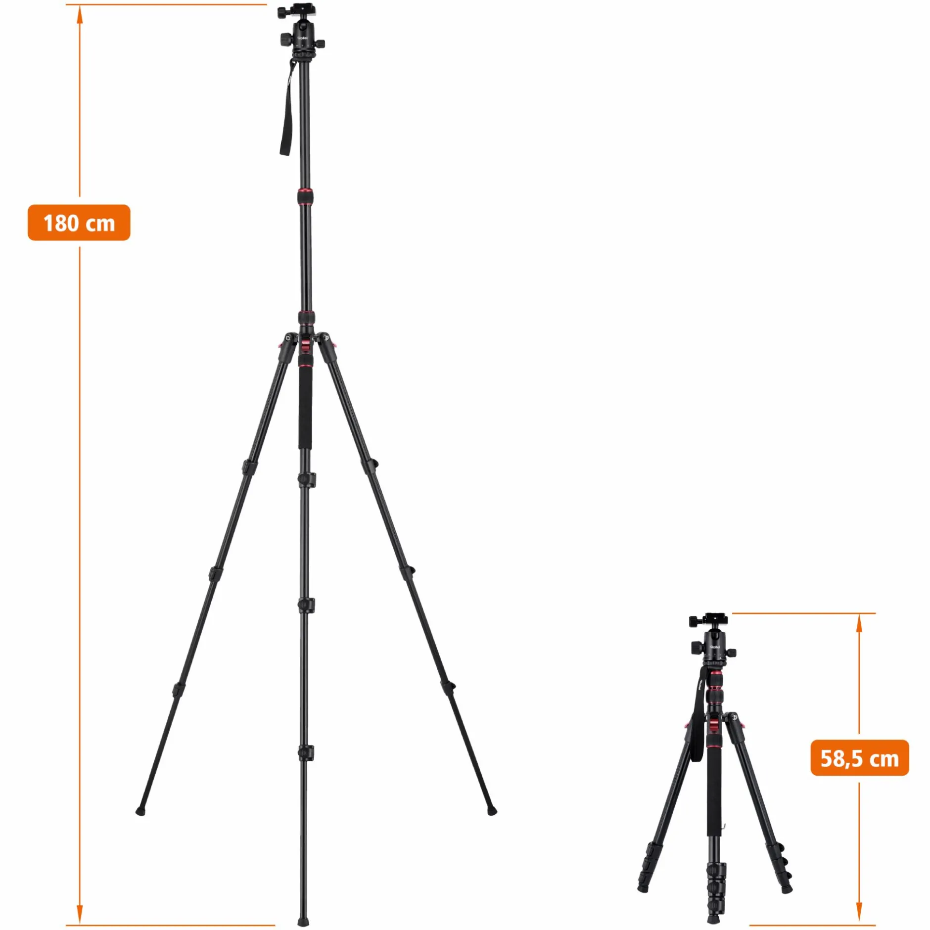 Rollei C-Serie|Smartphone-Stative-Stativ I Aluminium I Compact Traveler No. 2